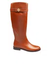 Tory Burch T Lock Riding Boot In Cognac