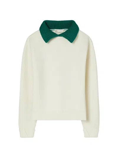 TORY BURCH COLLARED WOOL SWEATER