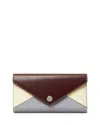 Tory Burch Color Block Envelope Wallet In Multi