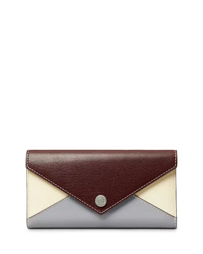 Tory Burch Color Block Envelope Wallet In Multi