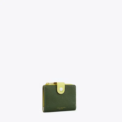 Tory Burch Colorblock Bi-fold Wallet In Basil Multi