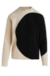Tory Burch Merino Wool Sweater With Color Block Design