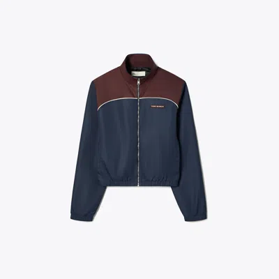 Tory Burch Colorblock Nylon Jacket In Brown