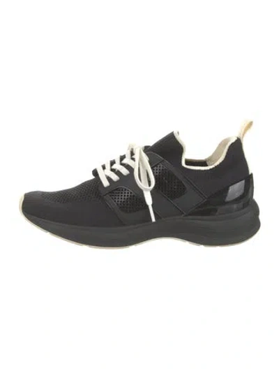 Pre-owned Tory Burch Colorblock Pattern Athletic Sneakers In Black