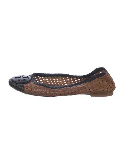 Pre-owned Tory Burch Colorblock Pattern Ballet Flats In Multi