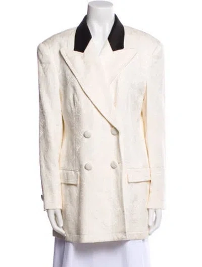 Pre-owned Tory Burch Colorblock Pattern Blazer In Neutral