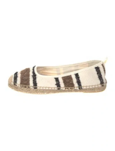 Pre-owned Tory Burch Colorblock Pattern Espadrilles In Multi