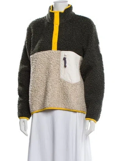 Pre-owned Tory Burch Colorblock Pattern Jacket In Black