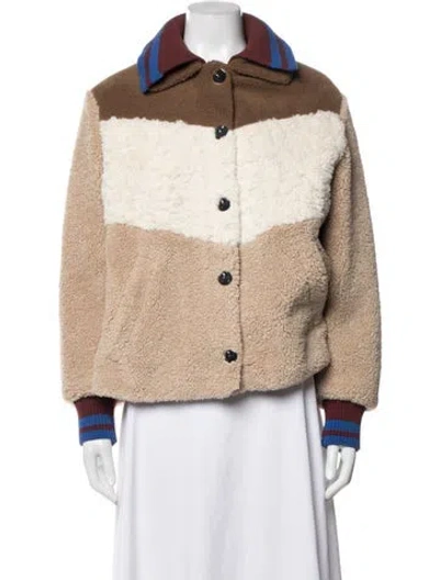 Pre-owned Tory Burch Colorblock Pattern Jacket In Multi