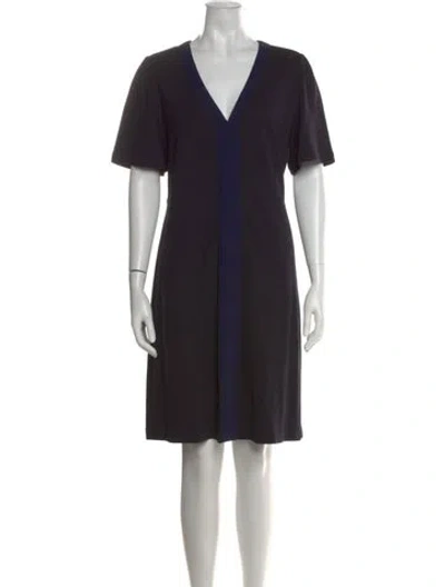 Pre-owned Tory Burch Colorblock Pattern Knee-length Dress In Blue