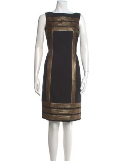Pre-owned Tory Burch Colorblock Pattern Knee-length Dress In Multi