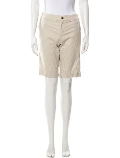 Pre-owned Tory Burch Colorblock Pattern Knee-length Shorts In Brown