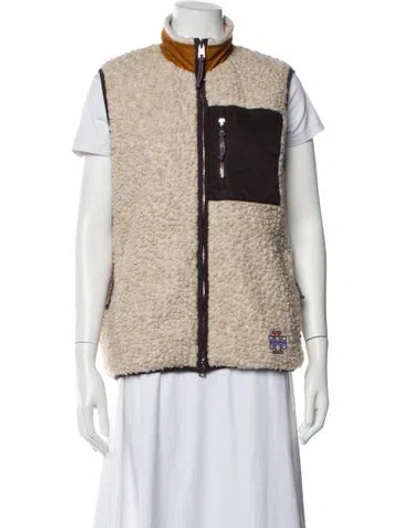Pre-owned Tory Burch Colorblock Pattern Vest