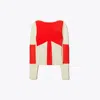 Tory Burch Colorblock Sweater In Red