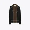 Tory Burch Colorblock Wool Pullover In Multi
