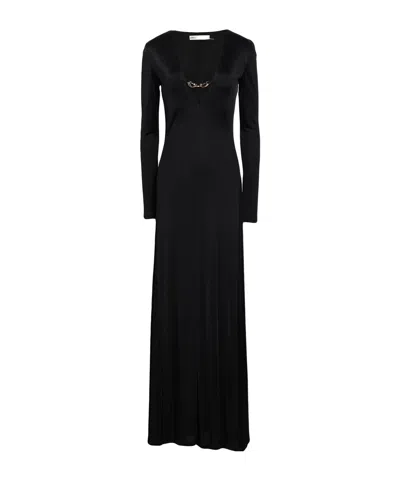 Tory Burch Color-blocked A-line Skirt In Black