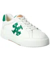 Tory Burch Colorblocked Leather Platform Sneaker In Green