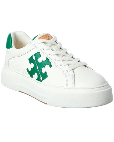 Tory Burch Colorblocked Leather Platform Sneaker In Green