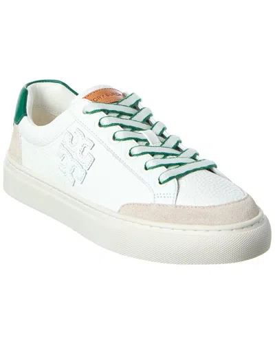 Tory Burch Colorblocked Leather Sneaker In Green