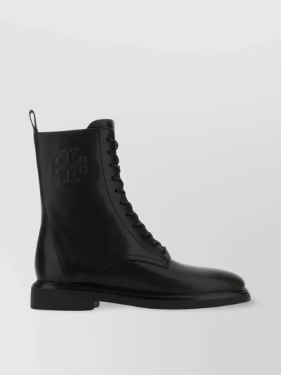 TORY BURCH COMBAT ANKLE BOOTS IN SMOOTH CALF LEATHER