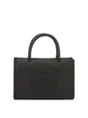 Tory Burch Compact Matte Finish Mini Tote In Black