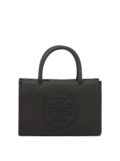Tory Burch Compact Matte Finish Mini Tote In Black