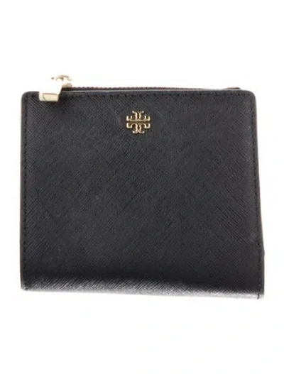 Pre-owned Tory Burch Compact Wallet In Black