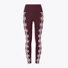 Tory Burch Compression Logo 7/8 Legging In Winetasting