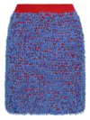 Tory Burch Confetti Tweed Mini Skirt In Blue Cosmo/red Chili