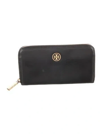 Pre-owned Tory Burch Continental Wallet In Black
