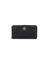 Tory Burch Continental Wallet Kira Chevron In Black