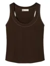 Tory Burch Jersey Tank Top In Brown