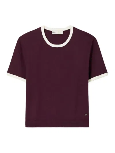 Tory Burch Contrast T-shirt In Red
