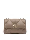 Tory Burch Convertible Diamond Quilted Shoulder Bag In Brown
