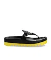Tory Burch Cool Toe Drag With Logo Clip In Black