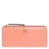 Tory Burch Coral Crush Patent Leather Robinson Zip Wallet In Pink