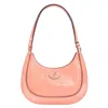Tory Burch Coral Crush Robinson Embossed Leather Crescent Bag In Pink