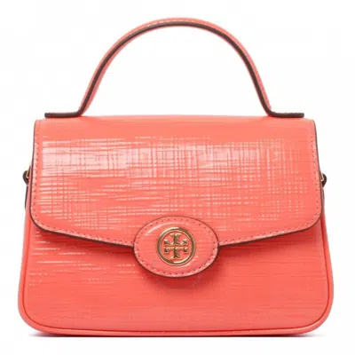 Tory Burch Coral Crush Robinson Small Top-handle Bag In Pink