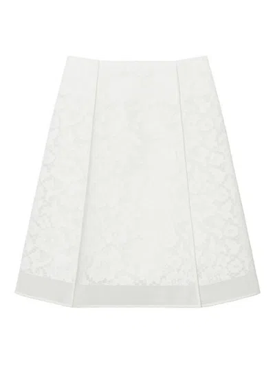 Tory Burch Falda Semilarga - Blanco