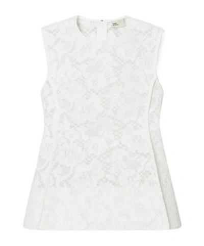 TORY BURCH TORY BURCH FLORAL DETAILED SLEEVELESS TOP