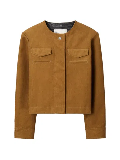 Tory Burch Corduroy Jacket In Brown