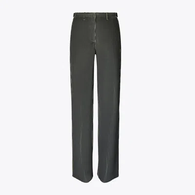 Tory Burch Corduroy Low Waist Trousers In Gray
