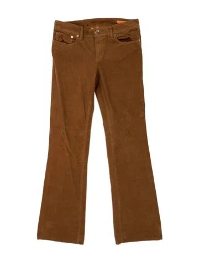 Pre-owned Tory Burch Corduroy Wide Leg Pants In Brown