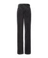 Tory Burch High-waist Corduroy Wide-leg Trousers In Black