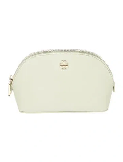 Pre-owned Tory Burch Cosmetic Bag In Green