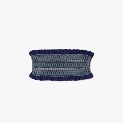 Tory Burch Costa Bandeau Bikini Top In Blue