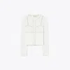 Tory Burch Cotton And Nylon Mesh Cardigan