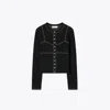 Tory Burch Cotton And Nylon Mesh Cardigan