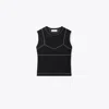 Tory Burch Mesh-panel Sleeveless Top