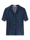 Tory Burch Cotton And Silk Blend Shirt In Blue